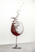 Weinglas splash